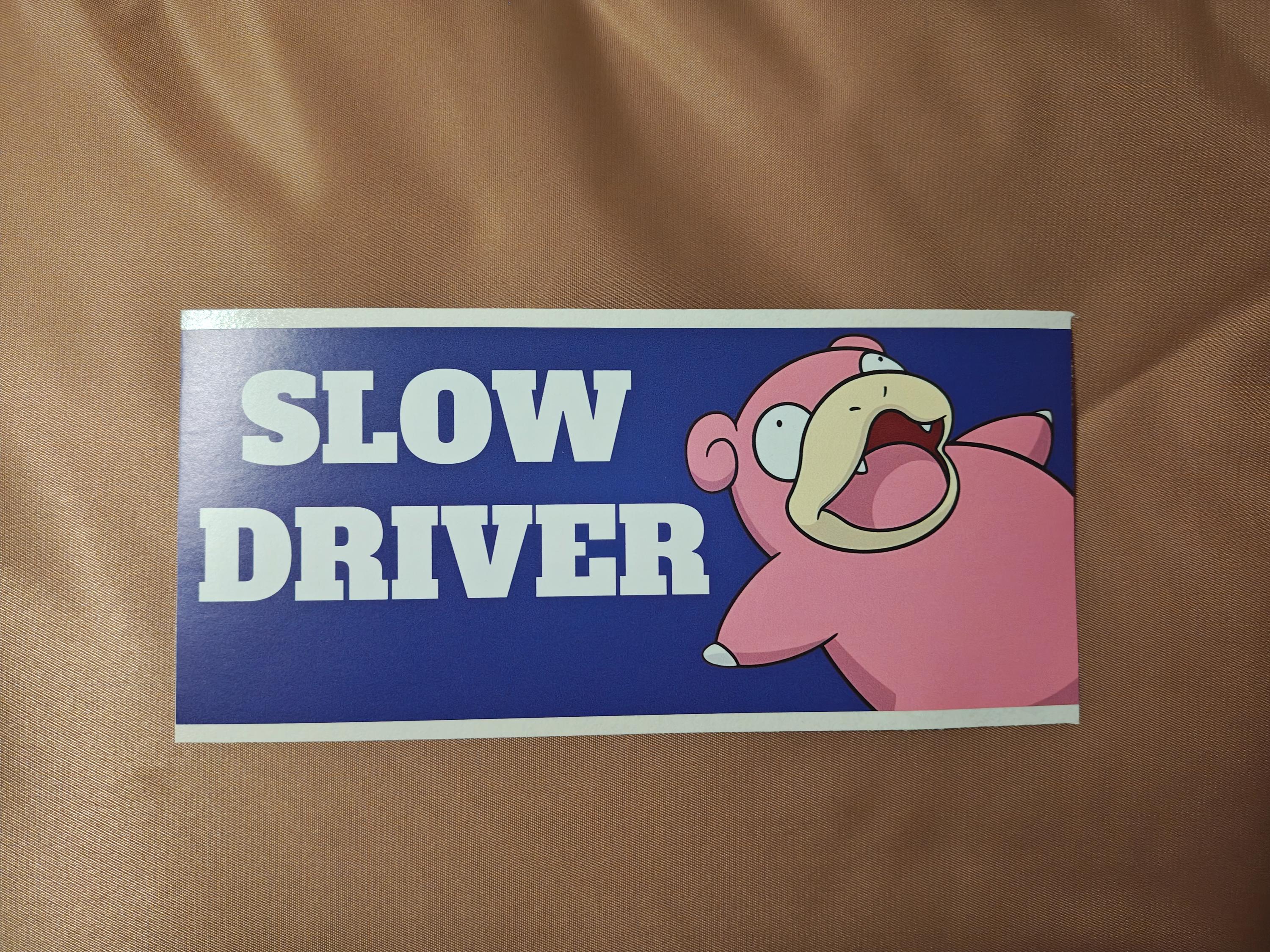 Slow Driver Bumper Sticker, Funny Car Sticker Decal - Etsy
