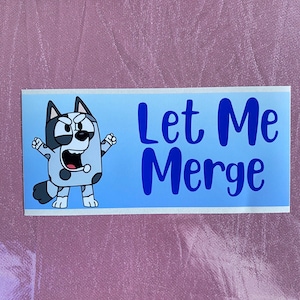 Muffin Car Bumper Sticker, Bluey Funny Car Decal Sticker