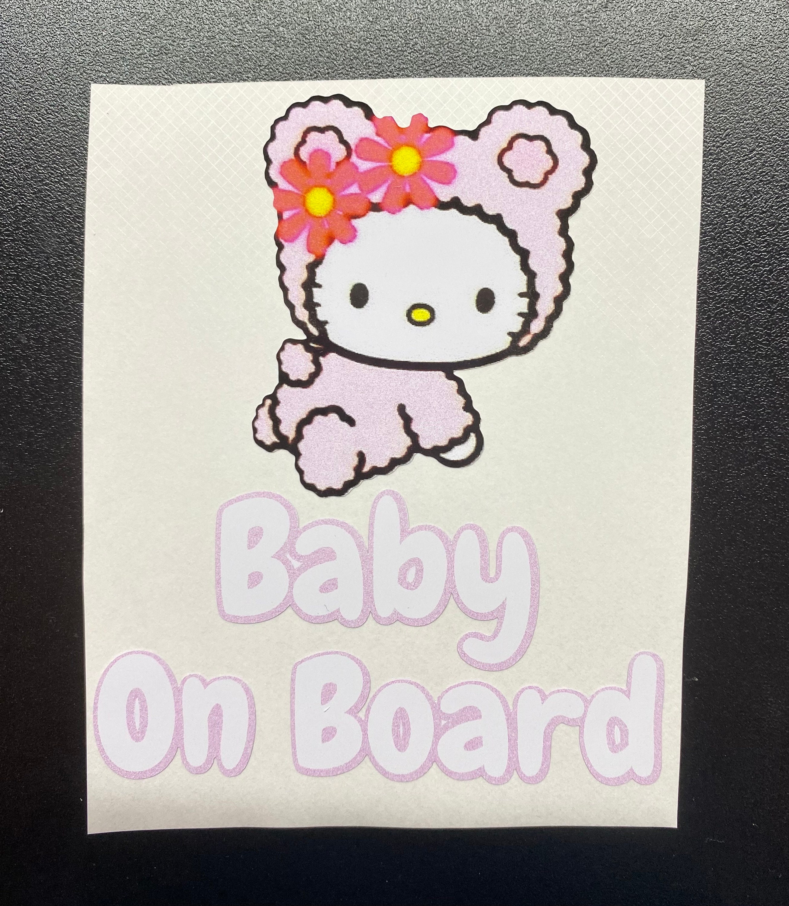 Hello Kitty Baby on Board Decal Car Sticker Etsy