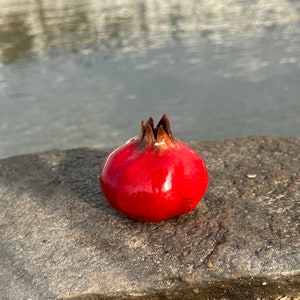 Hellenic Ceramic Pomegranate, Symbol For Good Luck, Good Vibes, Health, Fortune, Home Decor, Large  size  30 X 9 cm, HANDMADE IN GREECE