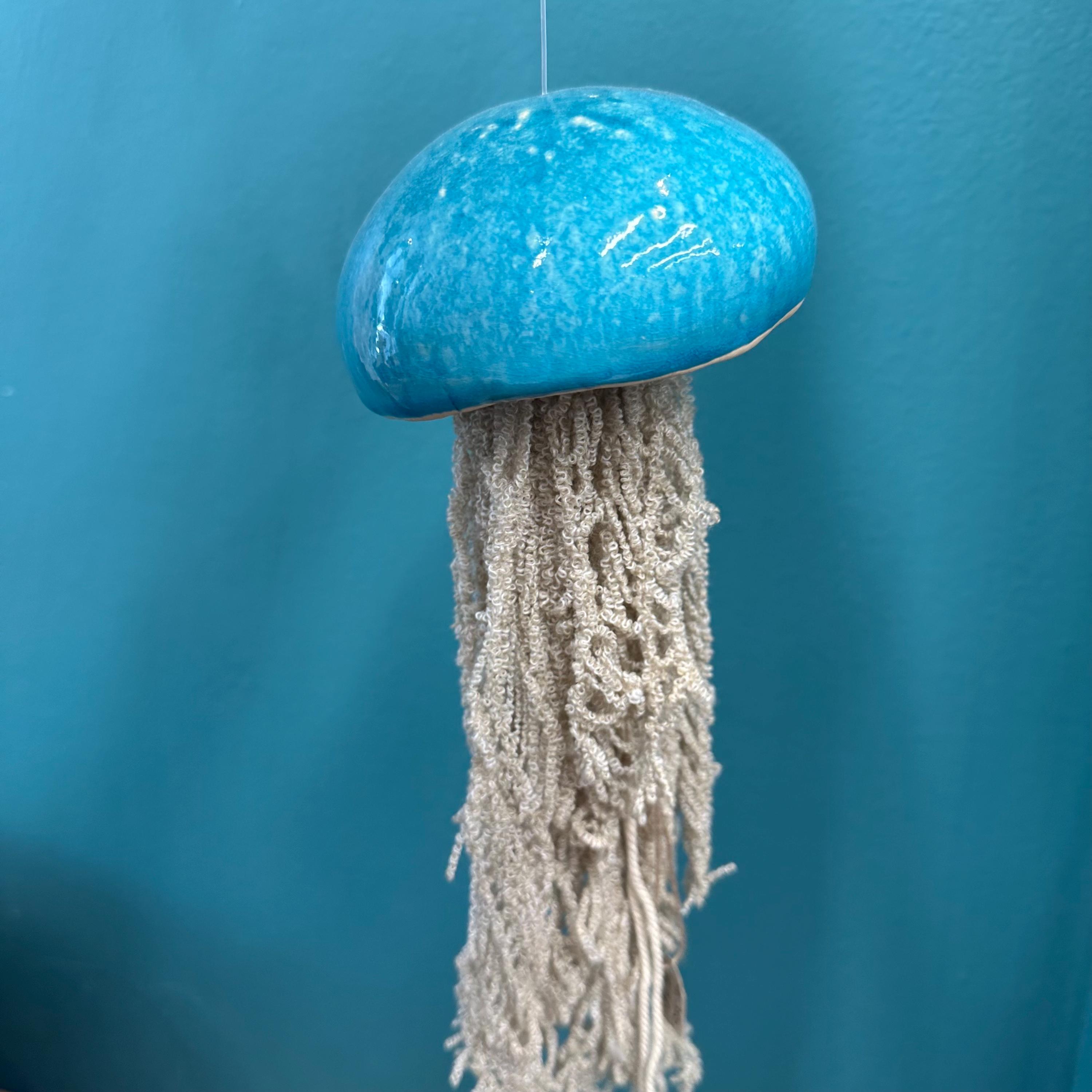 Hellenic Ceramic Medusa, Handmade ceramic decorative jellyfish, Home Decor, Size 12 X 6cm, HANDMADE IN GREECE