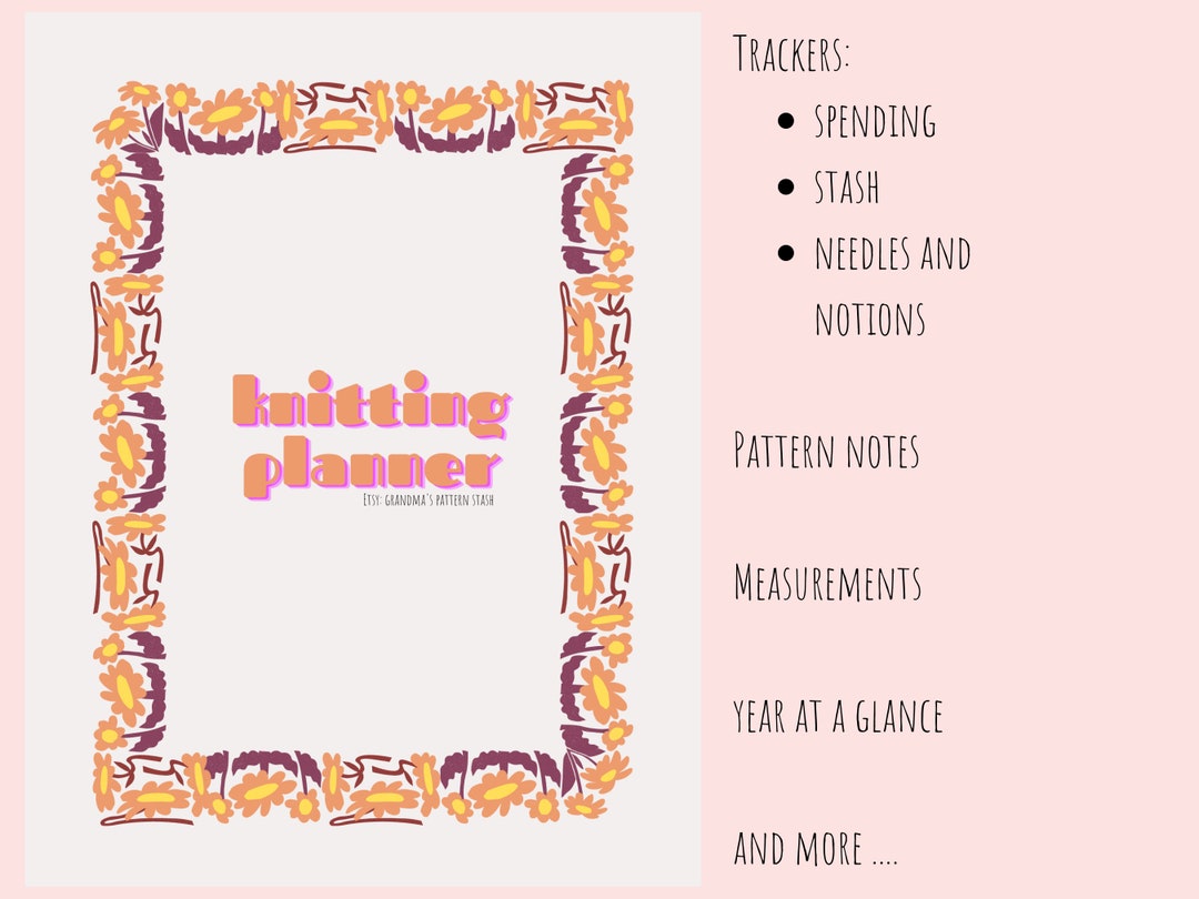 Knitting Bullet Journal DIGITAL PDF Etsy