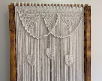 Macrame Curtain For Door or Window, Handmade Macrame Curtain, Room Divider