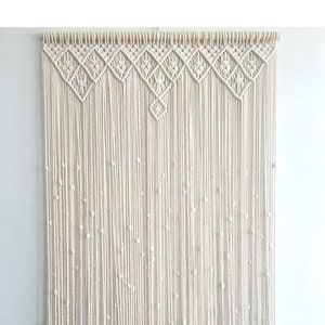 Macrame Curtain For Door or Window, Handmade Macrame Curtain, Room Divider