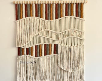 Nomad Macrame Wall Hanging, Handmade Art Bohomian Decor, Wedding Backdrop