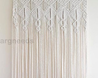 Macrame Curtain For Door or Window, Handmade Macrame Curtain, Room Divider