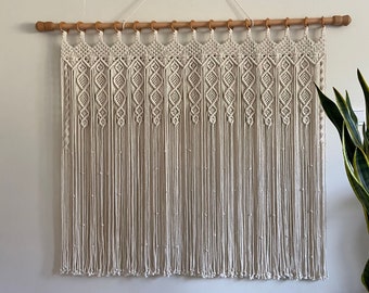 Macrame Curtain "Nomad" Boho Decor For Door or Window, Handmade Macrame Curtain, Room Divider