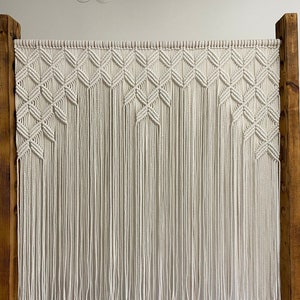 Macrame Curtain For Door or Window, Handmade Macrame Curtain, Boho Nomad Room Divider