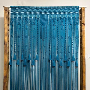 Macrame Curtain For Door or Window, Custom Sizes & Colors Available, Boho Nomad Room Divider