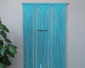 Macrame Curtain For Door or Window, Handmade Macrame Curtain, Room Divider