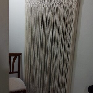 Macrame Curtain For Door or Window, Handmade Macrame Curtain, Room Divider image 3