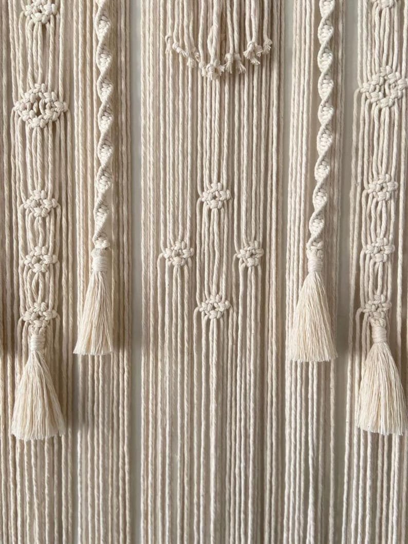 Macrame Curtain For Door or Window, Handmade Macrame Curtain, Room Divider image 6