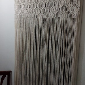 Macrame Curtain For Door or Window, Handmade Macrame Curtain, Room Divider image 4