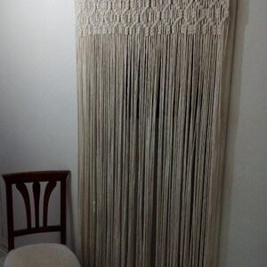 Macrame Curtain For Door or Window, Handmade Macrame Curtain, Room Divider image 2