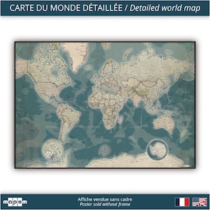 Ambiance CORSAIRE par Mapom, carte du monde détaillée