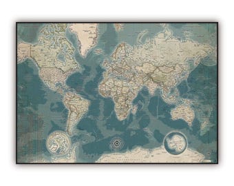 World map CORSAIR style, by Mapom France