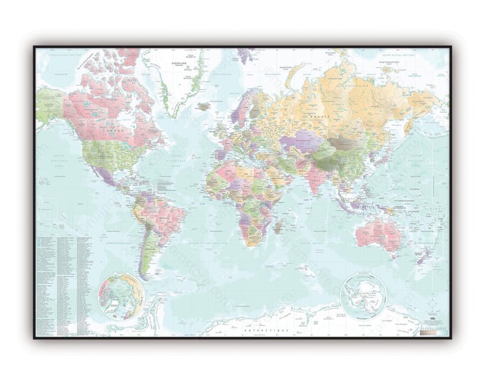 World map CANDY style, by Mapom France