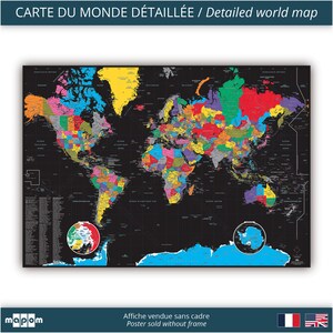 Ambiance BLACK COLOR par Mapom, carte du monde détaillée