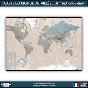 Ambiance RÉFÉRENCE par Mapom, carte du monde détaillée
