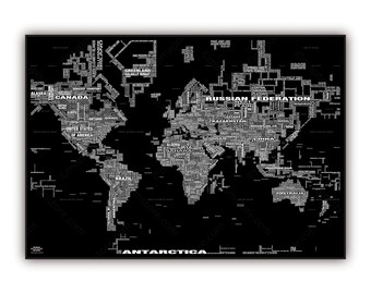 TYPO World map, by Mapom France