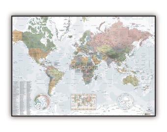 World map POLITIC style, by Mapom France