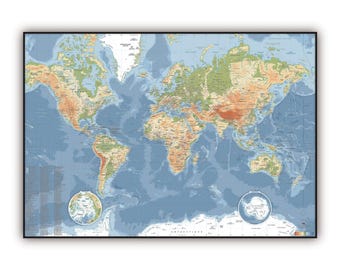 World map CLASSIC style, by Mapom France