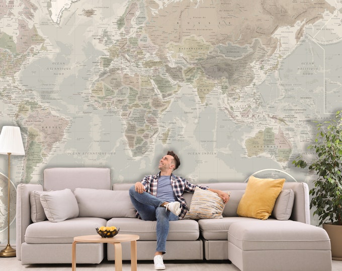 Giant OLD World Map (9 sizes of wallpaper or custom wallpaper) by Mapom®