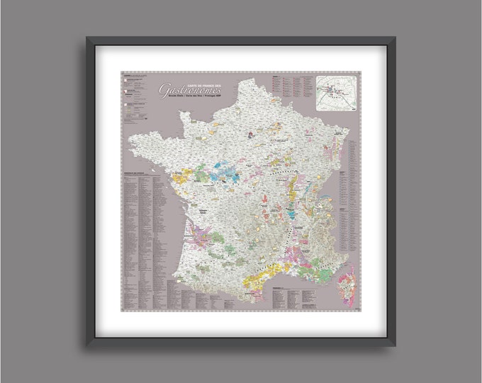 Map of France of MASTIC Gastronomes by Mapom®