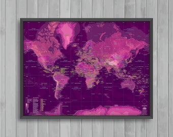Simplified POP World Map by Mapom®
