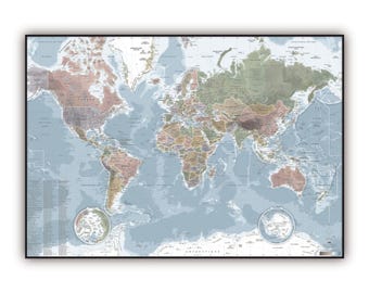 World map SOFT style, by Mapom France