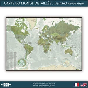 Ambiance GREEN par Mapom, carte du monde détaillée