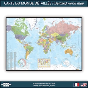 Ambiance SCOLAIRE par Mapom, carte du monde détaillée