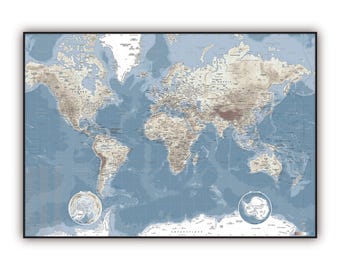 World map TRENDLY style, by Mapom France