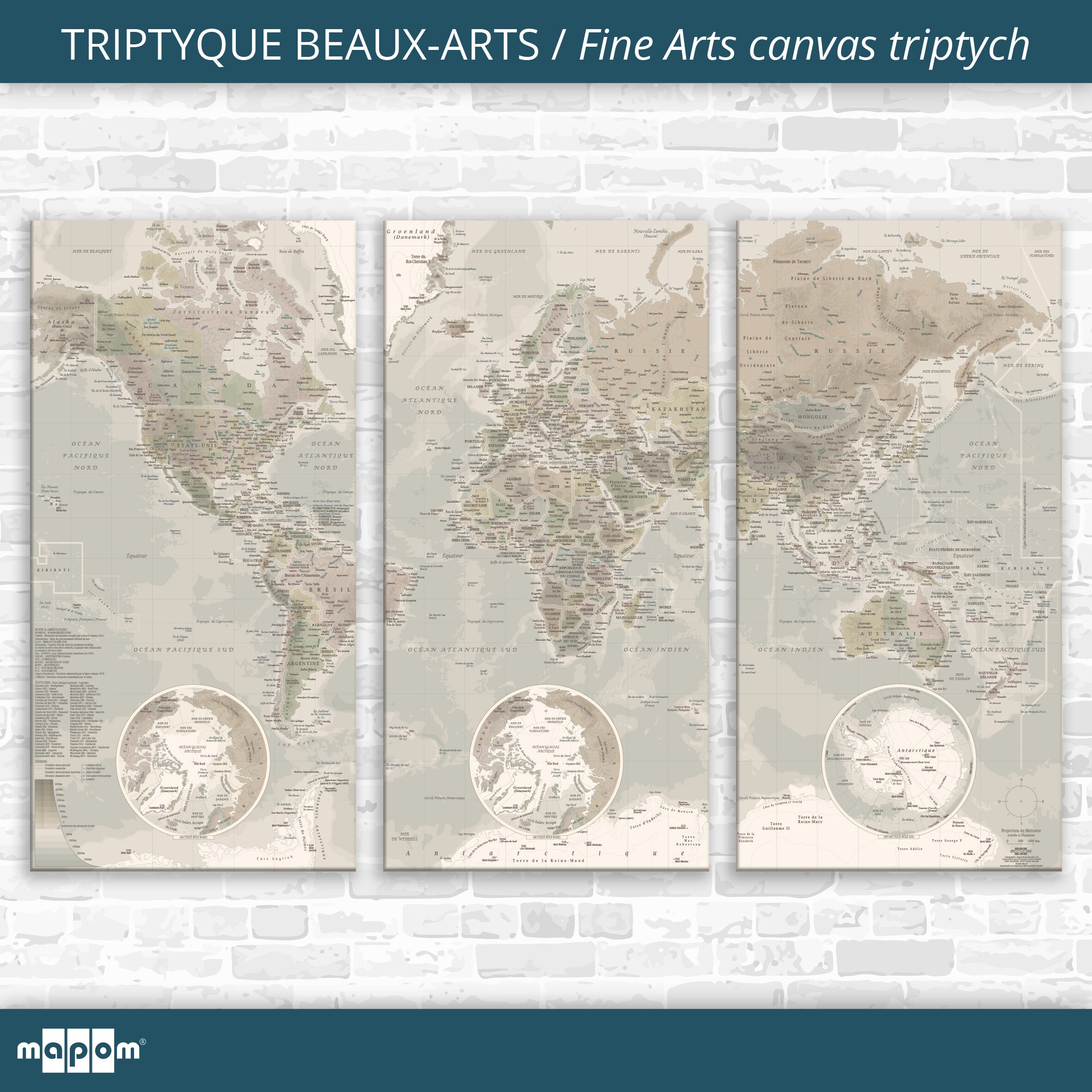 Triptyque Beaux-Arts Old Par Mapom®