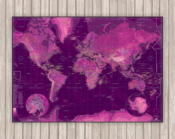 Detailed POP World Map by Mapom®