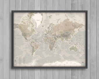 Simplified World Map OLD by Mapom®