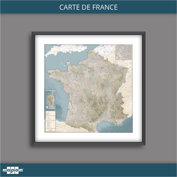 Carte de France VINTAGE par Mapom®