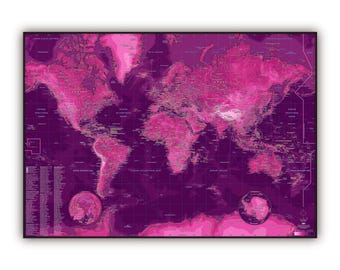 World map POP style, by Mapom France