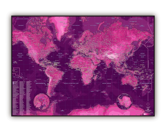 World map POP style, by Mapom France