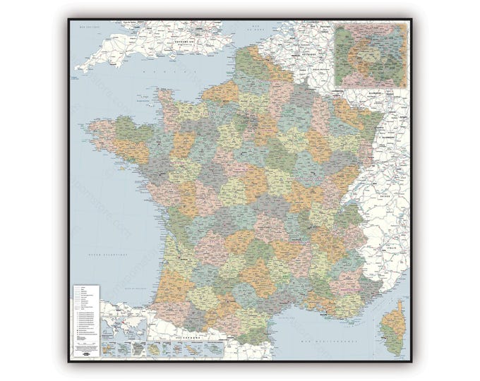 DEPARTMENTS of France, by Mapom France
