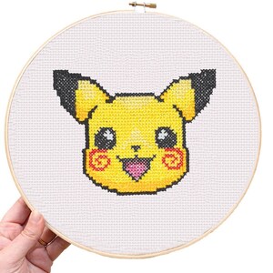 Pikachu Cross Stitch Pattern PDF