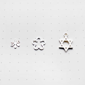 S925 Snowflake/ flower/hexagram loop, earring charm,Earrings for DIY Jewelry Making Supplies, earring findings, earring supplies