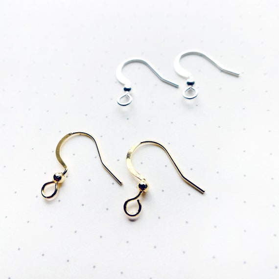18K Gold /sliver Plated Ear Hooks Earrings Clasps Findings Earring Wires  for Jewelry Making Supplies, Jewelry Findings 