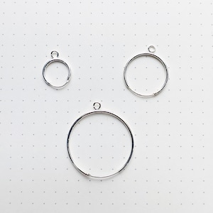 S925 13,20,30mm Hole French Lever Back Ear Wire Settings Base Hoops Earrings for DIY Jewelry Making Supplies