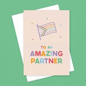 Aan een geweldige partner: homo, LGBT, feest, wenskaart, alternatief: