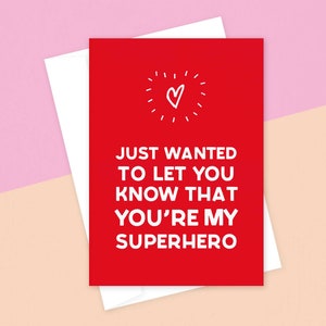 Jij bent mijn superheld: feest, wenskaart, alternatief, queer:
