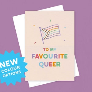 Naar mijn favoriete queer: viering, wenskaart, queer, lhbt, alternatief:
