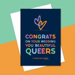 Parabéns pelo seu casamento, seus lindos bichas - LGBT +, Celebration, Queer, Wedding, Alternative -