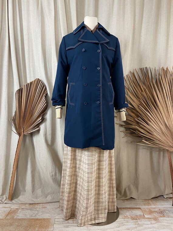 Utility Trench Coat In Navy - image 5