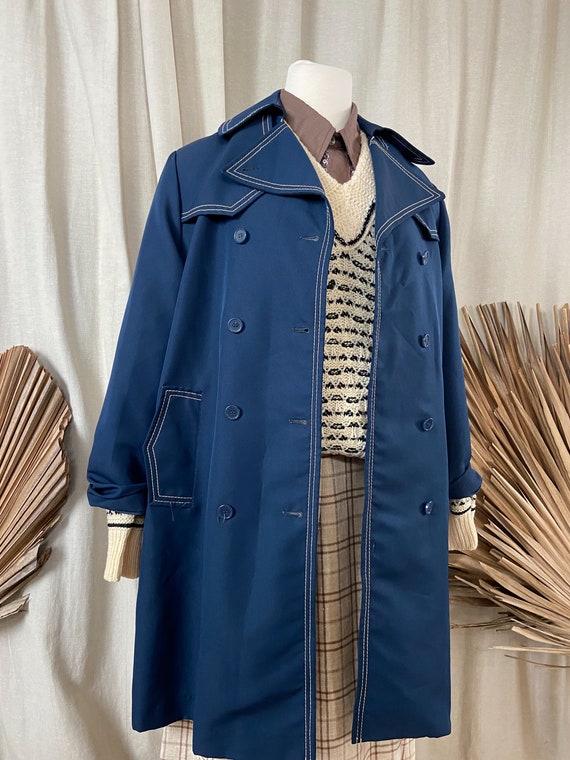 Utility Trench Coat In Navy - image 6